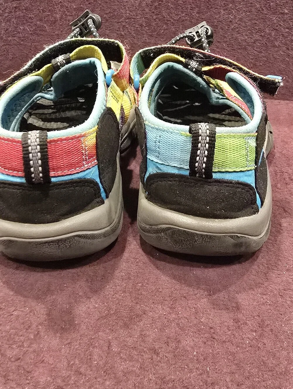 Keen Size 1Y Little Kids Rainbow Tie Dye Newport H2 Outdoor Water Shoes Sandals
